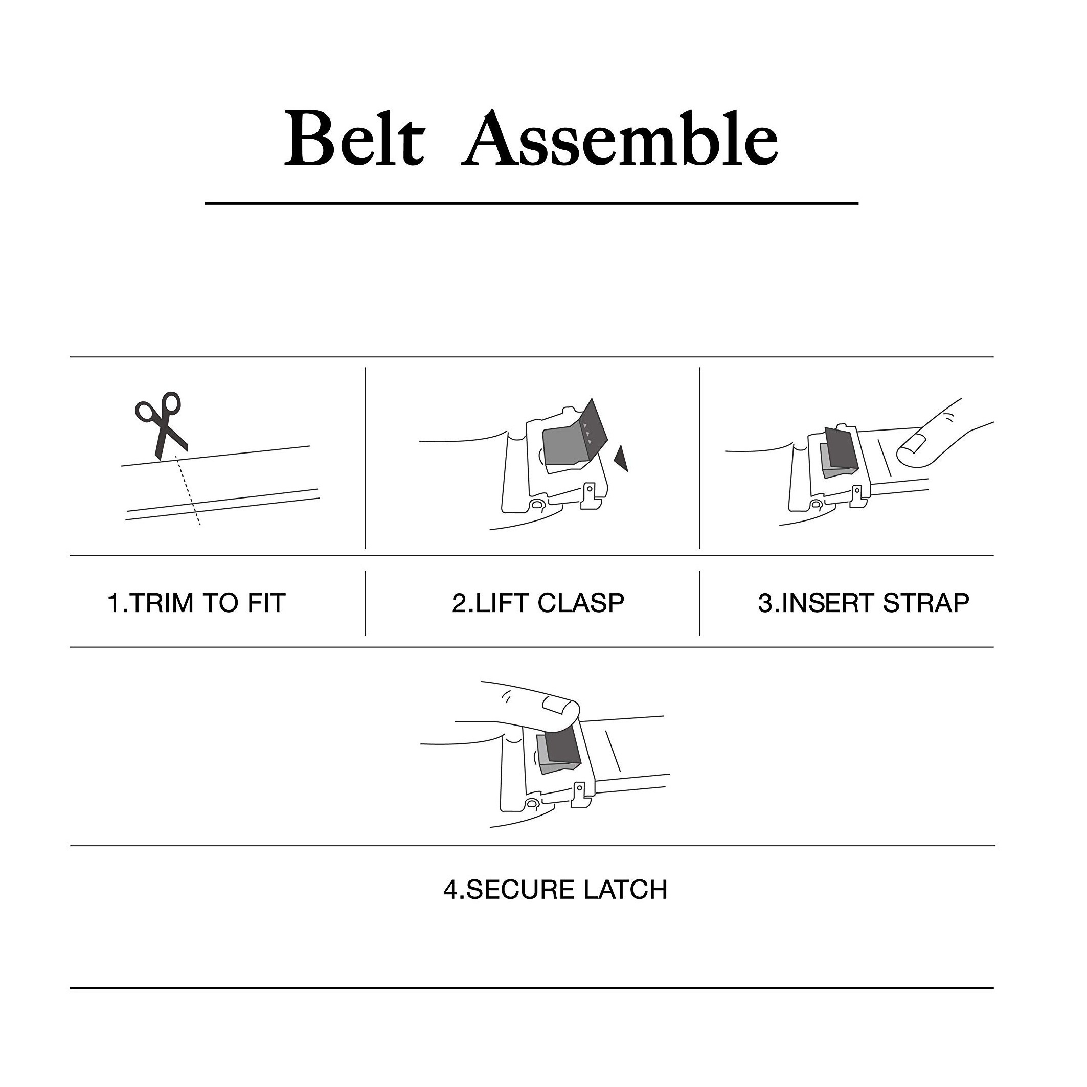 Men's Leather Ratchet Belt Automatic Buckle Dress Casual Jeans Golf Pants